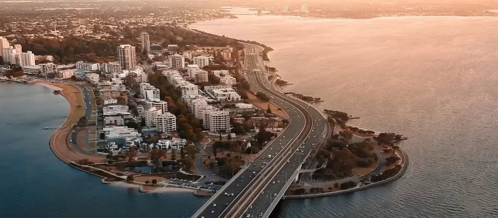 An aerial view of Perth properties highlighting the importance of keeping property valuations up-to-date for tax purposes